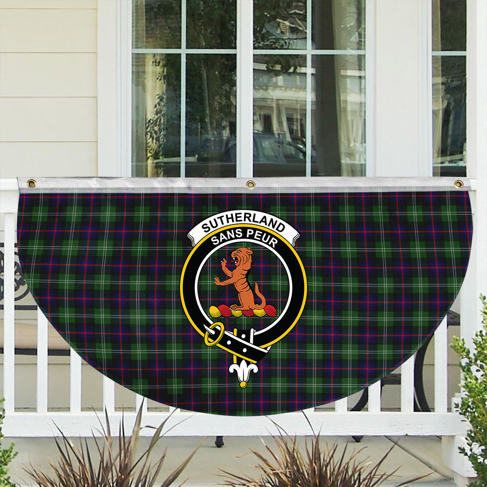 ScotsTee Shop Scottish Sutherland Modern Crest Tartan Non-Pleated Fan Flag Bunting Banner