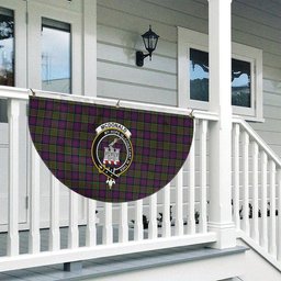 ScotsTee Shop Scottish McDonald of Clan Ranald Modern Crest Tartan Non-Pleated Fan Flag Bunting Banner