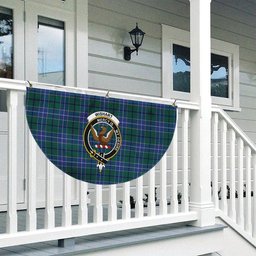 ScotsTee Shop Scottish Wishart Hunting Modern Clan Crest Tartan Non-Pleated Fan Flag Bunting Banner