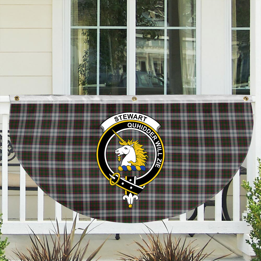 ScotsTee Shop Scottish Stewart of Appin Dress 1 Crest Tartan Non-Pleated Fan Flag Bunting Banner