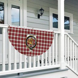 ScotsTee Shop Scottish McPhee Dress Modern Crest Tartan Non-Pleated Fan Flag Bunting Banner
