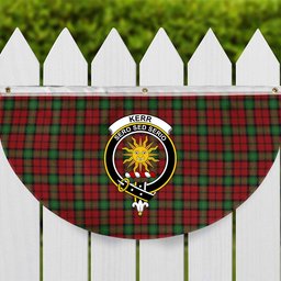 ScotsTee Shop Scottish Kerr Ancient Clan Crest Tartan Non-Pleated Fan Flag Bunting Banner