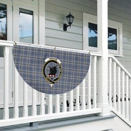 ScotsTee Shop Scottish Tweedie Crest Tartan Non-Pleated Fan Flag Bunting Banner