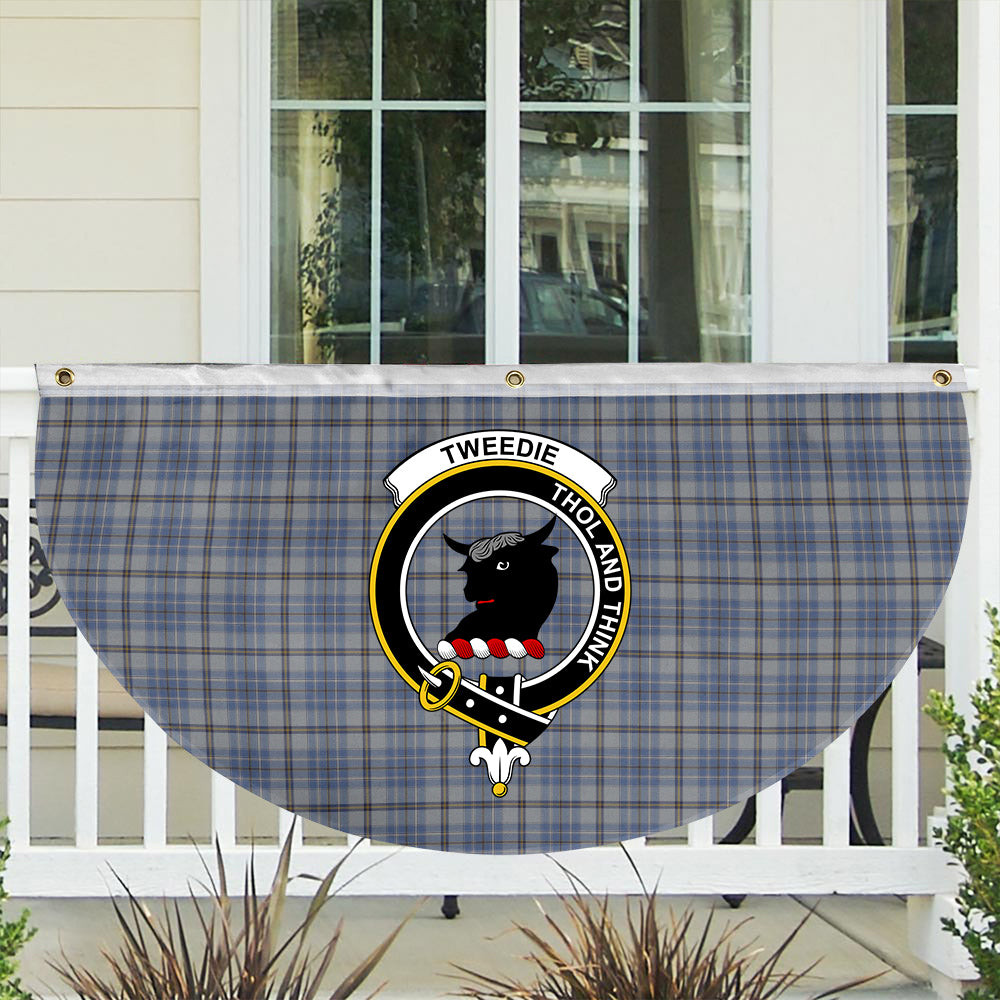 ScotsTee Shop Scottish Tweedie Crest Tartan Non-Pleated Fan Flag Bunting Banner