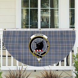 ScotsTee Shop Scottish Tweedie Crest Tartan Non-Pleated Fan Flag Bunting Banner
