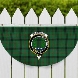 ScotsTee Shop Scottish McArthur-Fox Ancient Crest Tartan Non-Pleated Fan Flag Bunting Banner