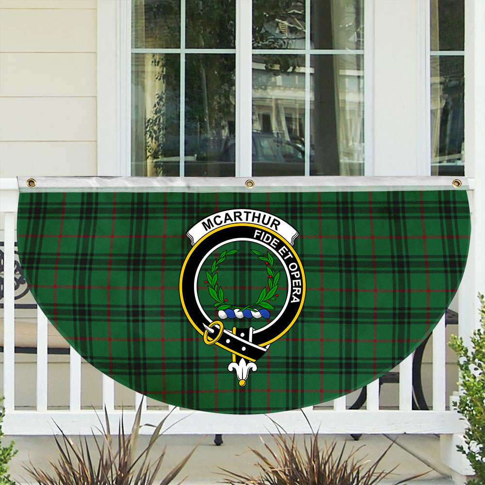 ScotsTee Shop Scottish McArthur-Fox Ancient Crest Tartan Non-Pleated Fan Flag Bunting Banner