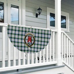 ScotsTee Shop Scottish McNaughton Dress Ancient Crest Tartan Non-Pleated Fan Flag Bunting Banner