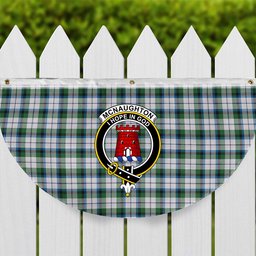 ScotsTee Shop Scottish McNaughton Dress Ancient Crest Tartan Non-Pleated Fan Flag Bunting Banner