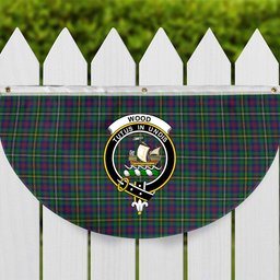 ScotsTee Shop Scottish Wood Modern Crest Tartan Non-Pleated Fan Flag Bunting Banner