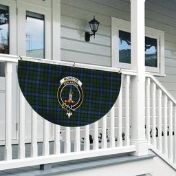 ScotsTee Shop Scottish McIntyre Crest Tartan Non-Pleated Fan Flag Bunting Banner