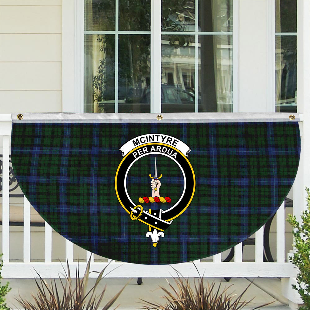 ScotsTee Shop Scottish McIntyre Crest Tartan Non-Pleated Fan Flag Bunting Banner