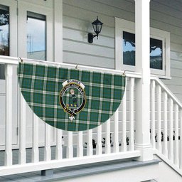 ScotsTee Shop Scottish McInnes Dress Ancient Crest Tartan Non-Pleated Fan Flag Bunting Banner