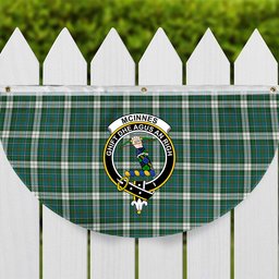 ScotsTee Shop Scottish McInnes Dress Ancient Crest Tartan Non-Pleated Fan Flag Bunting Banner