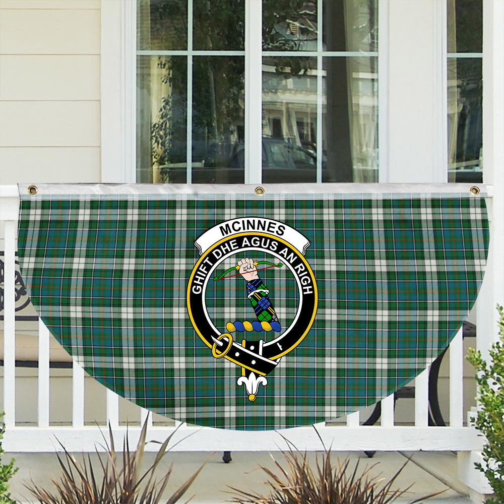 ScotsTee Shop Scottish McInnes Dress Ancient Crest Tartan Non-Pleated Fan Flag Bunting Banner