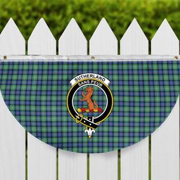 ScotsTee Shop Scottish Sutherland Ancient Crest Tartan Non-Pleated Fan Flag Bunting Banner