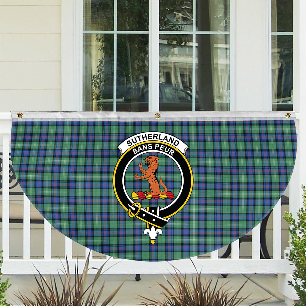 ScotsTee Shop Scottish Sutherland Ancient Crest Tartan Non-Pleated Fan Flag Bunting Banner