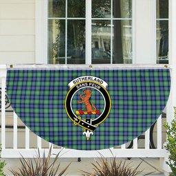 ScotsTee Shop Scottish Sutherland Ancient Crest Tartan Non-Pleated Fan Flag Bunting Banner