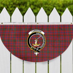 ScotsTee Shop Scottish Lumsden Waistcoat Modern Crest Tartan Non-Pleated Fan Flag Bunting Banner