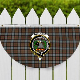 ScotsTee Shop Scottish MacLaren Weathered Crest Tartan Non-Pleated Fan Flag Bunting Banner