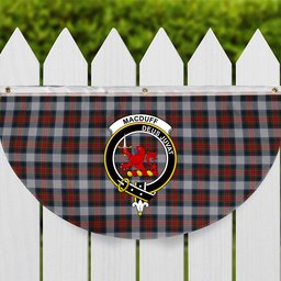 ScotsTee Shop Scottish MacDuff Dress 5 Crest Tartan Non-Pleated Fan Flag Bunting Banner