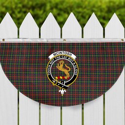 ScotsTee Shop Scottish McIntosh Hunting Modern Crest Tartan Non-Pleated Fan Flag Bunting Banner