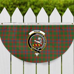 ScotsTee Shop Scottish Skene Ancient Crest Tartan Non-Pleated Fan Flag Bunting Banner
