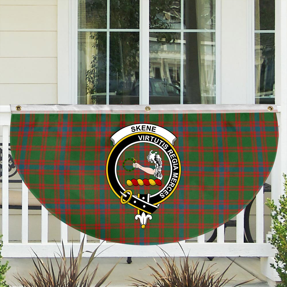 ScotsTee Shop Scottish Skene Ancient Crest Tartan Non-Pleated Fan Flag Bunting Banner