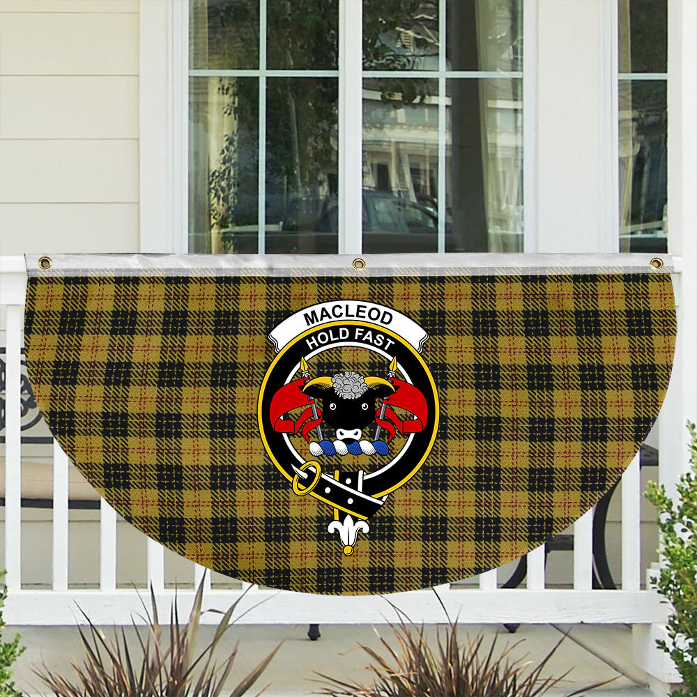 ScotsTee Shop Scottish MacLeod Crest Tartan Non-Pleated Fan Flag Bunting Banner