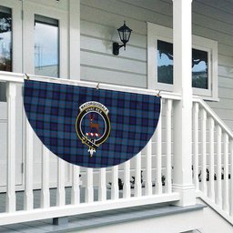 ScotsTee Shop Scottish MacCorquodale 2 Crest Tartan Non-Pleated Fan Flag Bunting Banner