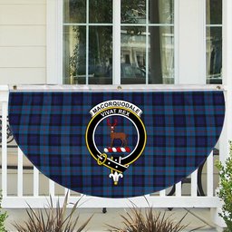 ScotsTee Shop Scottish MacCorquodale 2 Crest Tartan Non-Pleated Fan Flag Bunting Banner