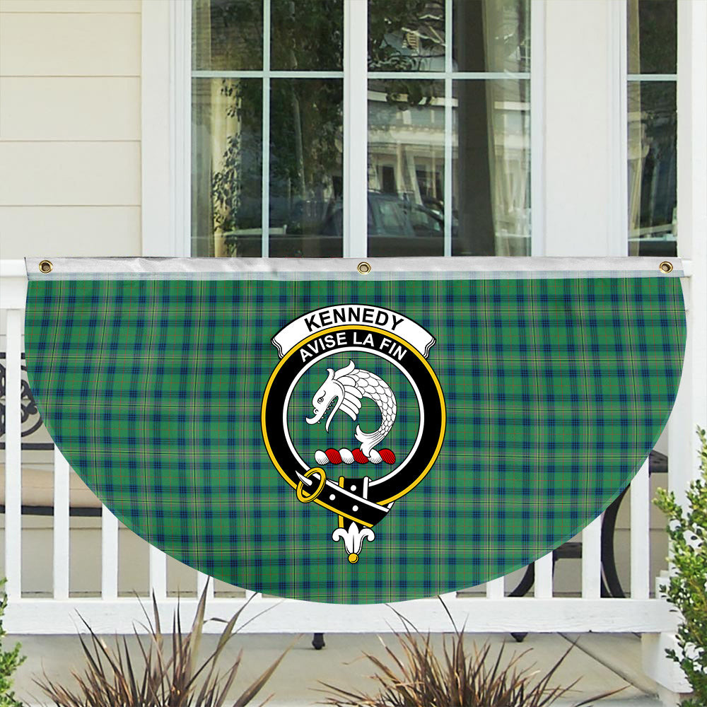 ScotsTee Shop Scottish Kennedy Ancient Crest Tartan Non-Pleated Fan Flag Bunting Banner