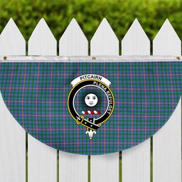 ScotsTee Shop Scottish Pitcairn Hunting Crest Tartan Non-Pleated Fan Flag Bunting Banner