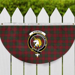 ScotsTee Shop Scottish Stewart of Appin Crest Tartan Non-Pleated Fan Flag Bunting Banner