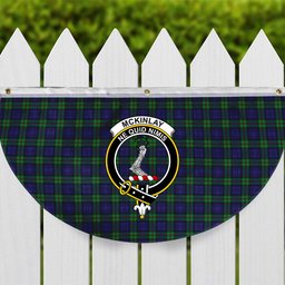 ScotsTee Shop Scottish McKinlay Modern Crest Tartan Non-Pleated Fan Flag Bunting Banner