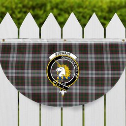 ScotsTee Shop Scottish Stewart of Appin Dress Crest Tartan Non-Pleated Fan Flag Bunting Banner
