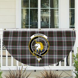 ScotsTee Shop Scottish Stewart of Appin Dress Crest Tartan Non-Pleated Fan Flag Bunting Banner