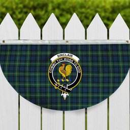 ScotsTee Shop Scottish Sinclair of Ulster Modern Crest Tartan Non-Pleated Fan Flag Bunting Banner