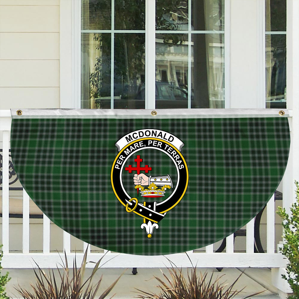 ScotsTee Shop Scottish McDonald Lord of the Isles Hunting Crest Tartan Non-Pleated Fan Flag Bunting Banner