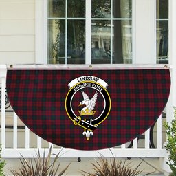 ScotsTee Shop Scottish Lindsay 1 Crest Tartan Non-Pleated Fan Flag Bunting Banner