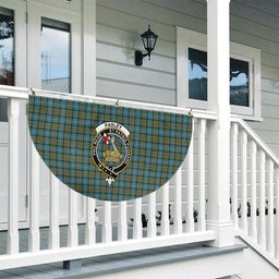 ScotsTee Shop Scottish Pasley District Crest Tartan Non-Pleated Fan Flag Bunting Banner