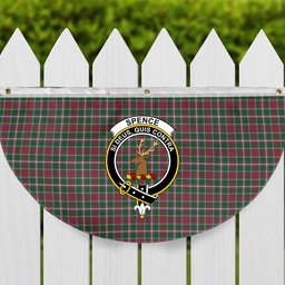 ScotsTee Shop Scottish Spence Ancient Crest Tartan Non-Pleated Fan Flag Bunting Banner