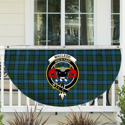 ScotsTee Shop Scottish MacLeod of Assynt Crest Tartan Non-Pleated Fan Flag Bunting Banner