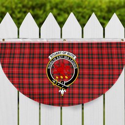 ScotsTee Shop Scottish Stuart Of Bute Modern Crest Tartan Non-Pleated Fan Flag Bunting Banner