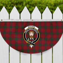 ScotsTee Shop Scottish MacNab Clan Crest Tartan Non-Pleated Fan Flag Bunting Banner