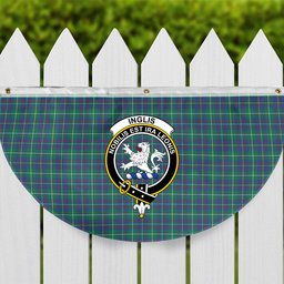 ScotsTee Shop Scottish Inglis Ancient Crest Tartan Non-Pleated Fan Flag Bunting Banner