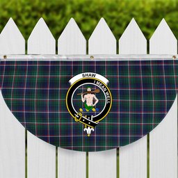 ScotsTee Shop Scottish Shaw of Carolina Modern Crest Tartan Non-Pleated Fan Flag Bunting Banner