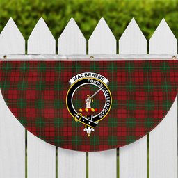 ScotsTee Shop Scottish MacAuley Crest Tartan Non-Pleated Fan Flag Bunting Banner