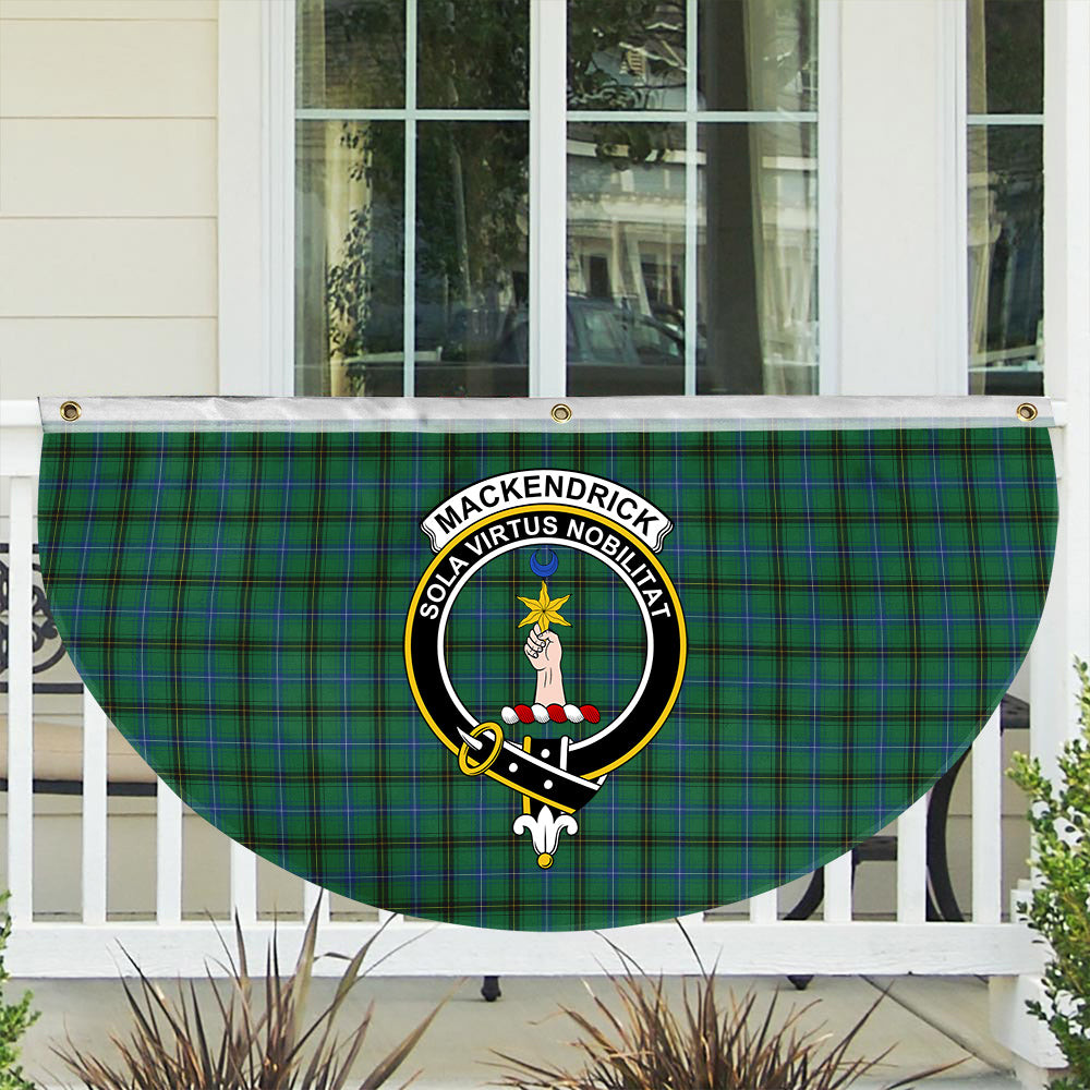 ScotsTee Shop Scottish MacKendrick Ancient Crest Tartan Non-Pleated Fan Flag Bunting Banner