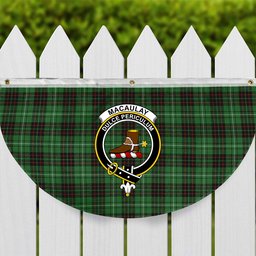 ScotsTee Shop Scottish MacAulay of Lewis Ancient Crest Tartan Non-Pleated Fan Flag Bunting Banner